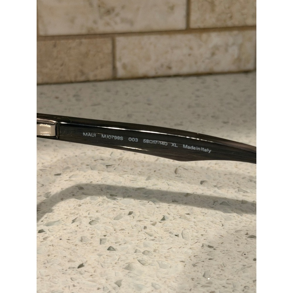 Maui Jim Onshore MJ0798S 003 Chocolate Fade Polarized Glass Sunglasses 58-17 - Picture 5 of 6